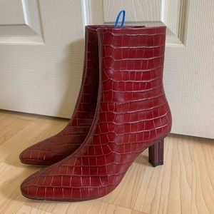 STAUD red croc boots - brand new